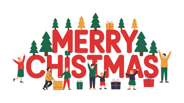 Christmas Cheer and Festive Gathering: A vibrant holiday illustration brimming with the spirit of Christmas. Showcasing the warmth of a holiday gathering.