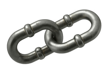 Obraz premium Interlocked Metal Chain Links isolated on a transparent background