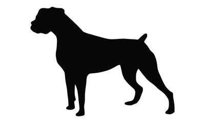 Silhouette of a boxer dog with adobe illustrator logo