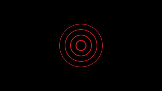 Radio waves seamless animation background video with alpha chanel. Technology radio waves signal icon animation.  Digital radio waves white circle animation.network tower produced radio wave .