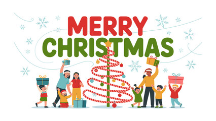 Joyous Holiday Gathering: A heartwarming illustration of a family celebrating the holiday spirit, surrounded by festive gifts and decorations, radiating warmth, cheer, and the essence of the season.