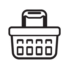 Vector illustration of a shopping cart icon with a simple and modern design.