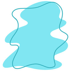 Abstract Light Blue Blob Element Design