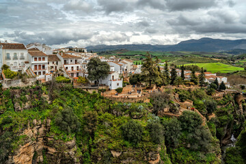 Obraz premium Ronda, Spain. Historic town of Andalusia. Travel and tourism beautiful cities of Spain 