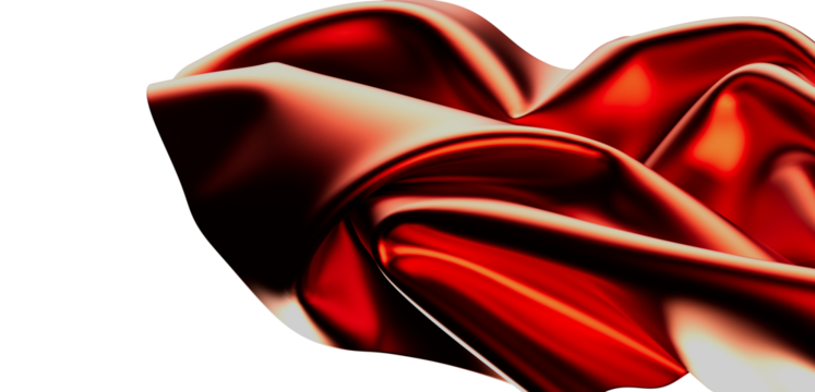 Stunning abstract image of red silk fabric flowing.  Perfect for luxury, elegance, and fashion designs.
