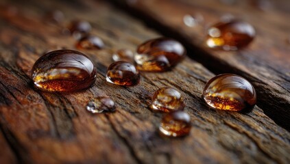 Water droplets on weathered wood (2)