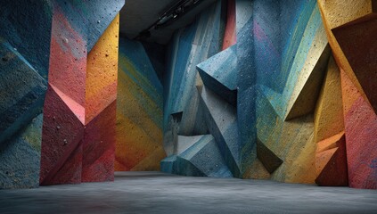 Colorful, abstract interior design