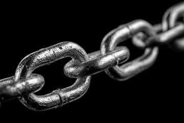 Obraz premium Close-up view of metal chain