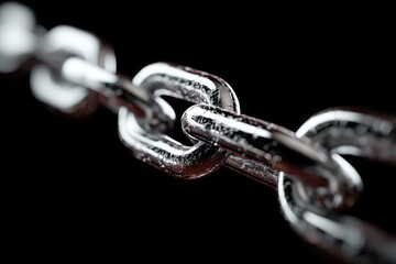 Fototapeta premium Close-up of metallic chain