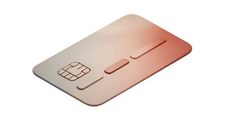 3d icon of isometric illustration of a credit card with chip