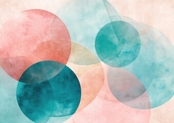 Abstract circles in soft pastel colors (1)