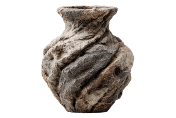 Artistic Stone Vase: A beautifully crafted stone vase, with a unique textured appearance and elegant shape. it's a statement piece, blending artistry and nature.