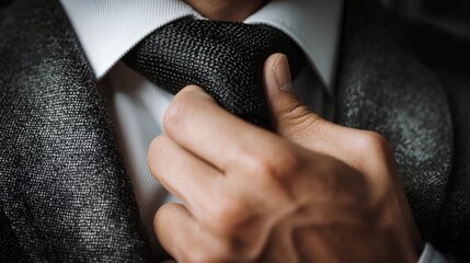 Businessman fixing his tie knot
- Powered by Adobe