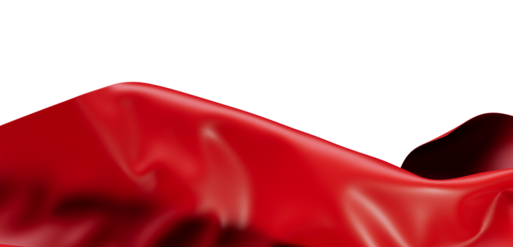 Elegant red fabric waving on white. Perfect for backgrounds, texture, modern design, luxurious, or abstract themes. - Powered by Adobe
