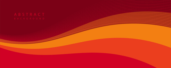 Orange papercut abstract background lines texture design vector