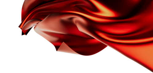 Elegant red silk fabric flowing, perfect for luxury, beauty, fashion, and design projects.