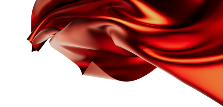 Elegant red silk fabric flowing, perfect for luxury, beauty, fashion, and design projects.