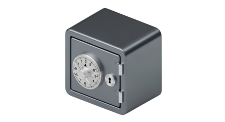 3d icon of isometric safe box for security and protection of valuable assets