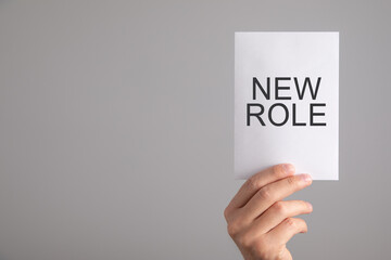 New Role text. Business concept
