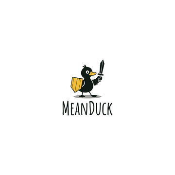 Mean duck logo design