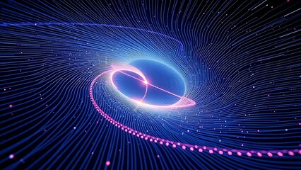 Concentric magnetic field lines of pure light warping space around a laser beam.