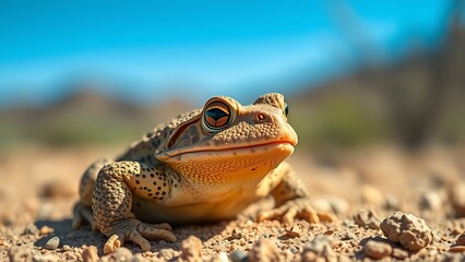 Sonoran Desert Toad in its natural habitat, a detailed close-up of the amphibian.