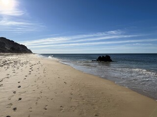Faro beach and seaside Portugal