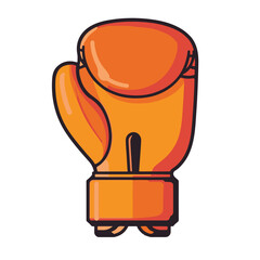 yellow flat style boxing icon