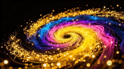 Abstract Neon Light Flow Energy Art, Dynamic Glowing Digital Visual Effect for Tech Theme Background, Music Festival Poster, Creative Advertising and Futuristic Design.
