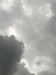 gllomy sky with dark gray clouds