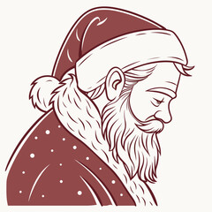 Santa claus portrait for christmas and holiday decor