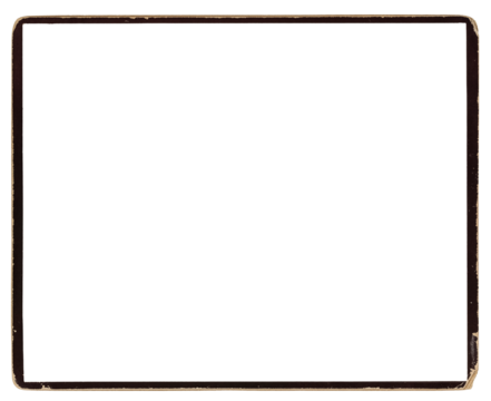 Old Photo Frame Texture. Isolated PNG Postcard. Ripped Border. Torn Paper Figured Edges. Vintage Card For Overlay