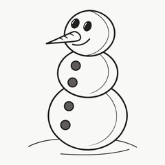 Cute snowman for winter and holiday designs