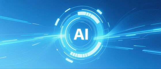 Obraz premium AI technology background