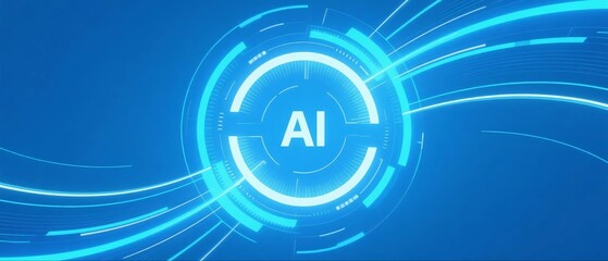 Fototapeta premium AI technology background