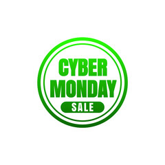 Green Cyber Monday Sale Icon – Discount, Shopping, Ecommerce, Deal, Tag, Badge, Promo