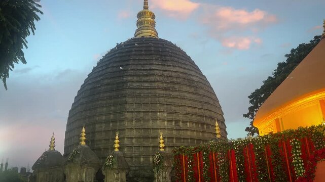 Tilt down shot of Maa Kamakhya Temple Guwahati,Assam
