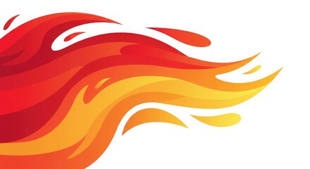 Obraz premium Fiery Color Motion. Red Orange Gradient Abstract Background.