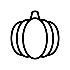 Creative Pumpkin Outline Icon for Fall, Halloween, Harvest Decor and Seasonal Design Projects