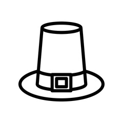 Pilgrim Hat With Buckle. Classic Thanksgiving Costume Accessory For Historical Figures, Props, And Photo Shoots