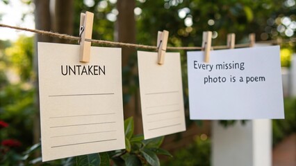 Notes on a Line Detailing Untaken Photos and Captions