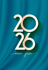 happy new year 2026 curtain theme poster