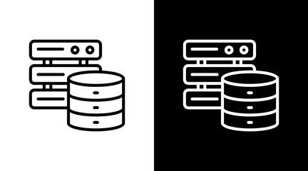 Database White Icon Set Design