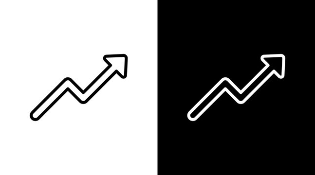 Trend Line White Icon Set Design