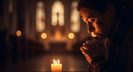 Reverent Ash Wednesday Prayer Portrait