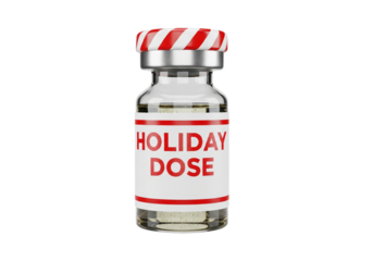 Holiday Dose Vial: A Shot of Relaxation and Festive Cheer for Your Vacation or Break