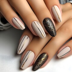 female hand with a calculator