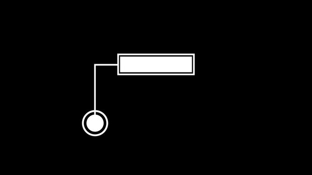 Animated callout infographic white rectangle text box on the right side with copy space, smooth HUD-style design.