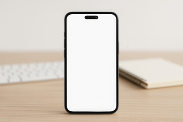 Clean Mobile Phone Mockup With Empty Display for App Design
