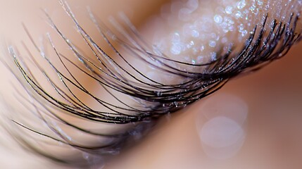 Lash curl pattern close-up natural eyelash C-shaped curve formation individual strand detail fiber texture macro photography professional lighting